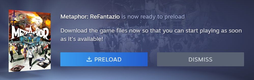 《暗喻幻想：ReFantazio》Steam预载开启(图1)